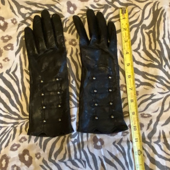 EUC Nine West Women’s Black Leather gloves lot of 3 pair size M - Picture 7 of 13